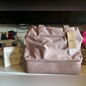 NWT!! Beis atlas pink convertible mini weekender